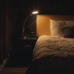 sleep habits lamp bed